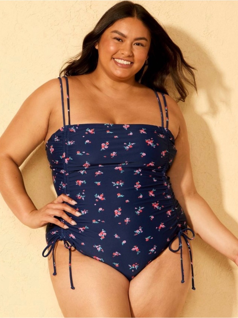 PLUS SIZE FLORAL SWIM